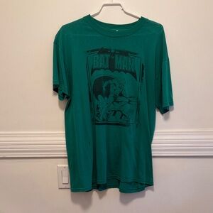 Vintage Batman Graphic Tee Thin Soft Green Shirt